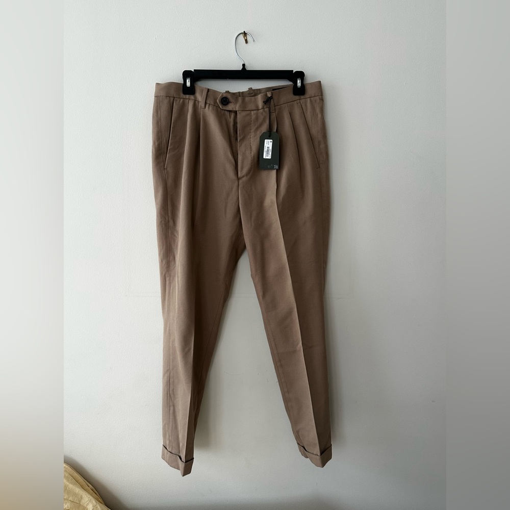 All Saints Men's Pleated Khaki Chinos